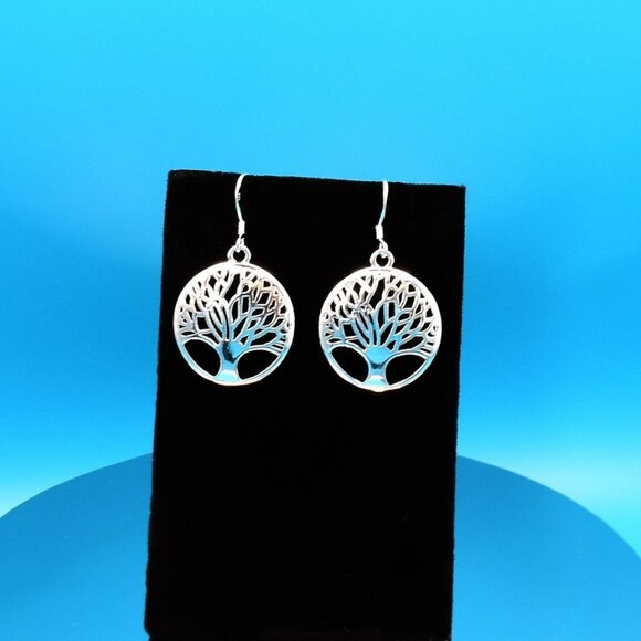 Destinelle Filigree Tree of Life 925 Sterling Silver Earrings Gift Packaged - Picture 7 of 12